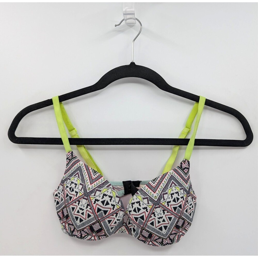 Victoria's Secret PINK Bra Women's 32B Multicolor Geometric Push Up